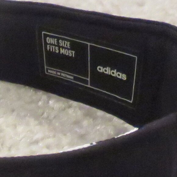 Adidas One Size Fits Most Unisex Black Visor Adjustable Backstrap - Picture 2 of 12